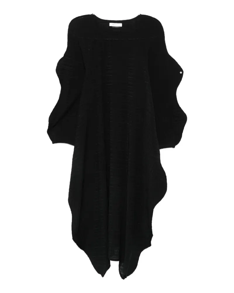 Henrik Vibskov Octo textured draped dress - Schwarz Schwarz