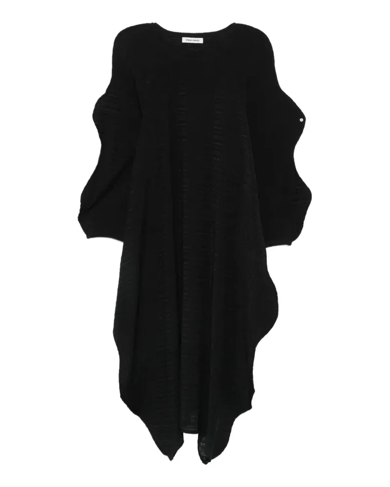 Henrik Vibskov Octo textured draped dress - Schwarz Schwarz