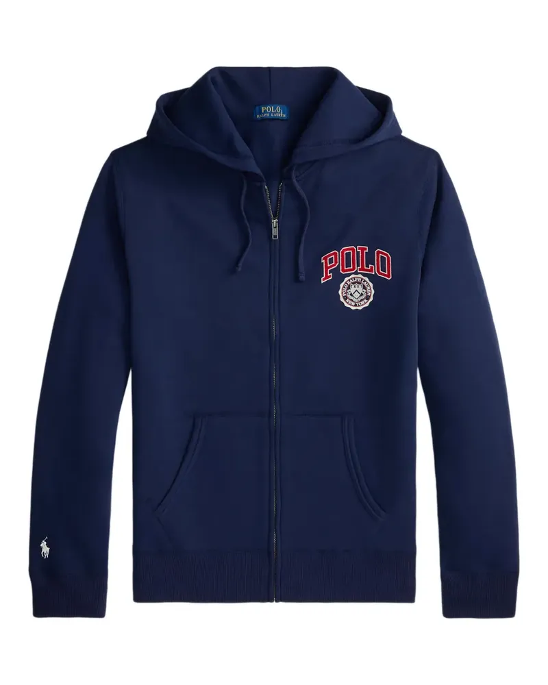 Ralph Lauren Kapuzenjacke mit Logo-Stickerei - Blau Blau