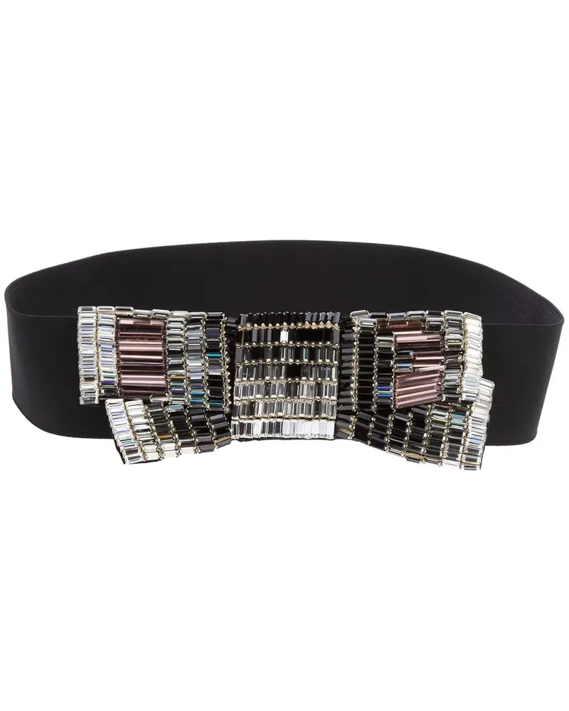 Lanvin beade bow headband - Schwarz Schwarz