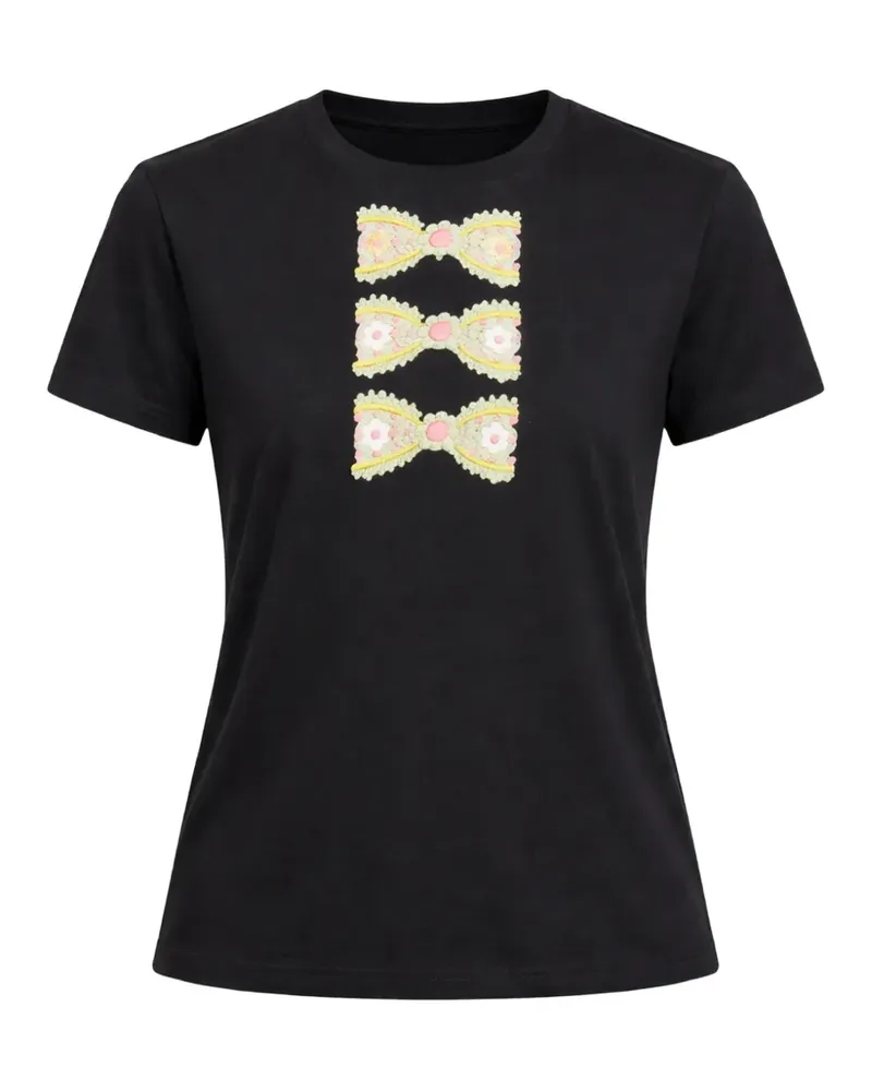 Cynthia Rowley foil printed T-shirt - Schwarz Schwarz