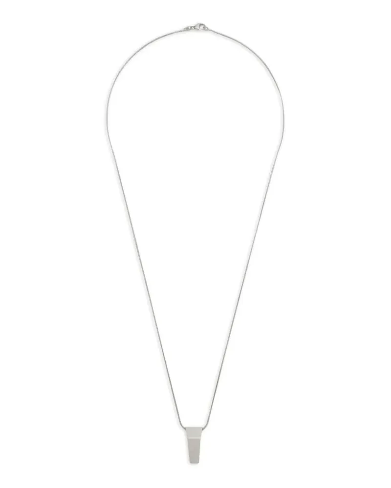 Rick Owens mini Trunk pendant snake-chain necklace - Silber Silber