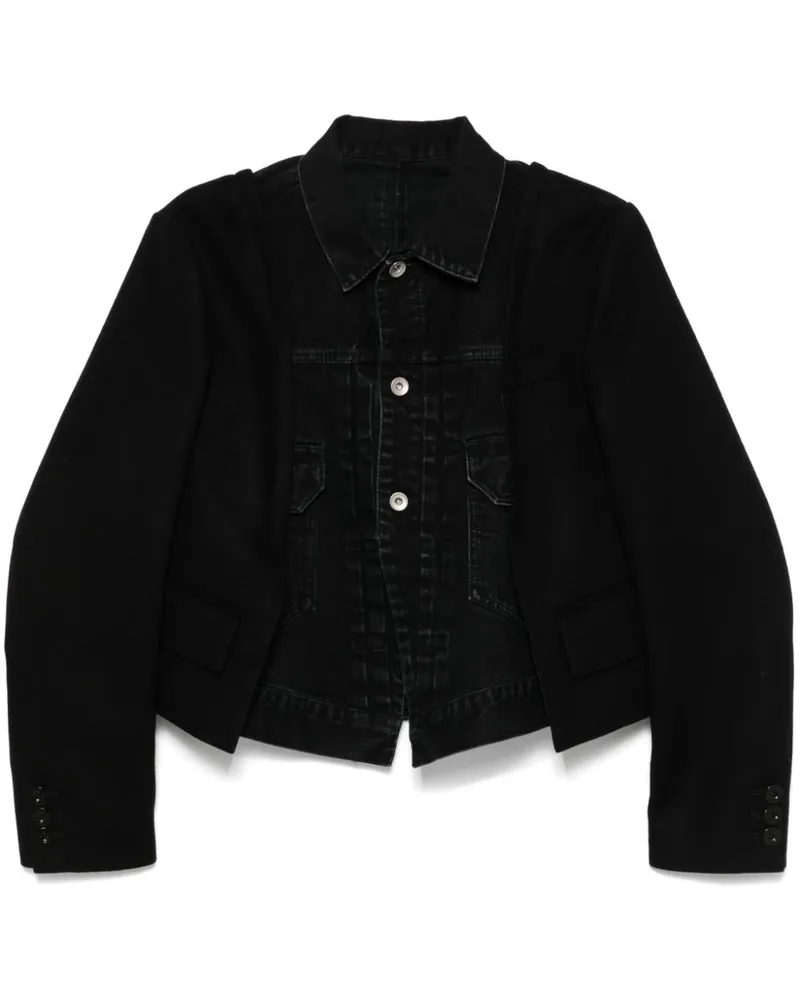 Sacai Jacke mit Einsätzen - Schwarz Schwarz