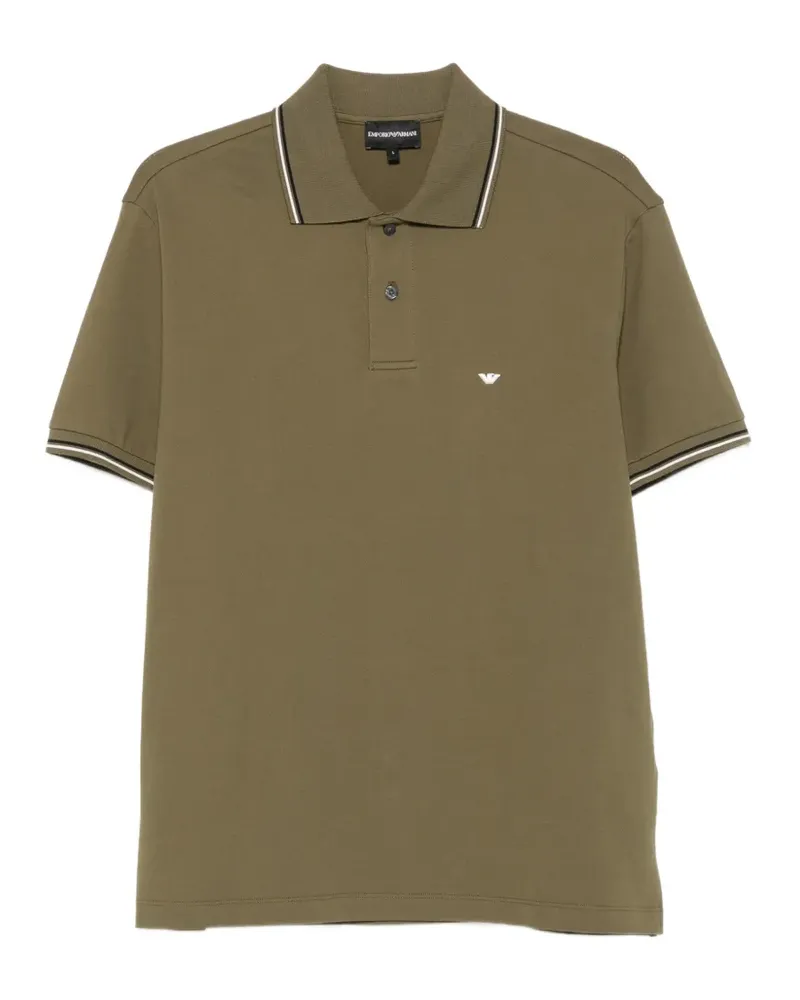 Emporio Armani Poloshirt mit Logo-Stickerei - Grün Grün
