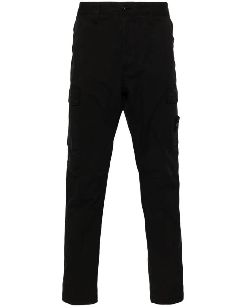 Stone Island Cargohose mit Tapered-Bein - Schwarz Schwarz