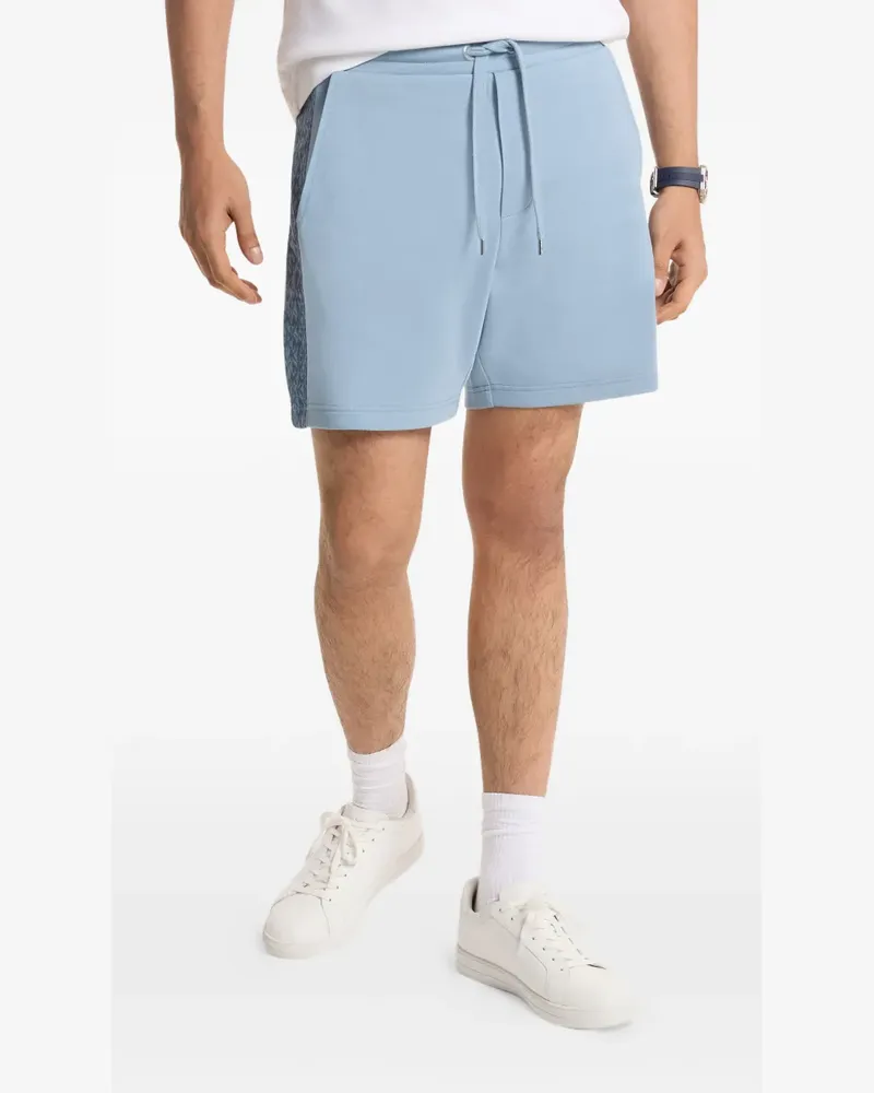 Michael Kors drawstring side-pattern shorts - Blau Blau