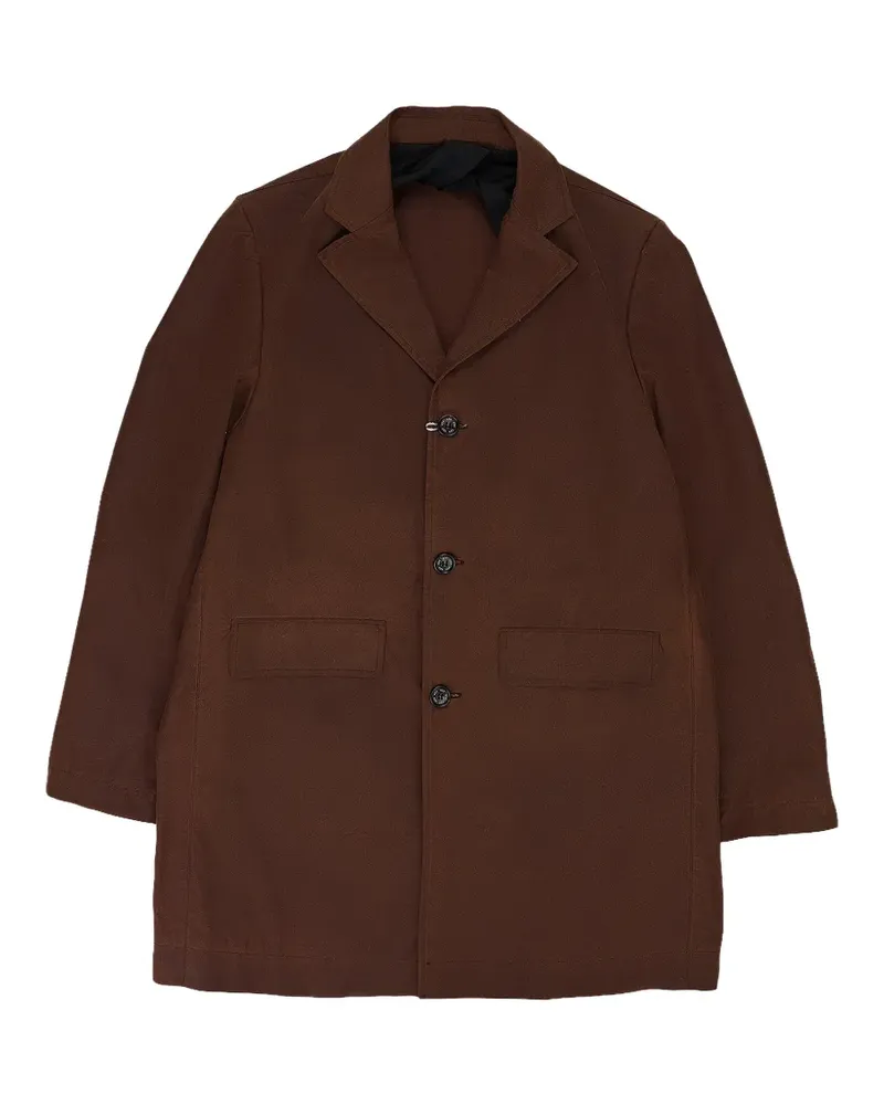 FourTwoFour on Fairfax Uomo button lightweight jacket - Braun Braun