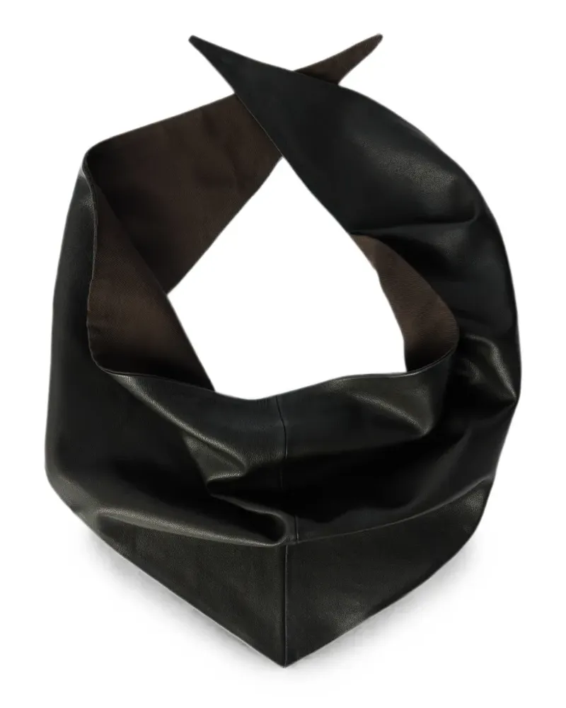 Christophe Lemaire Schal aus Leder - Schwarz Schwarz