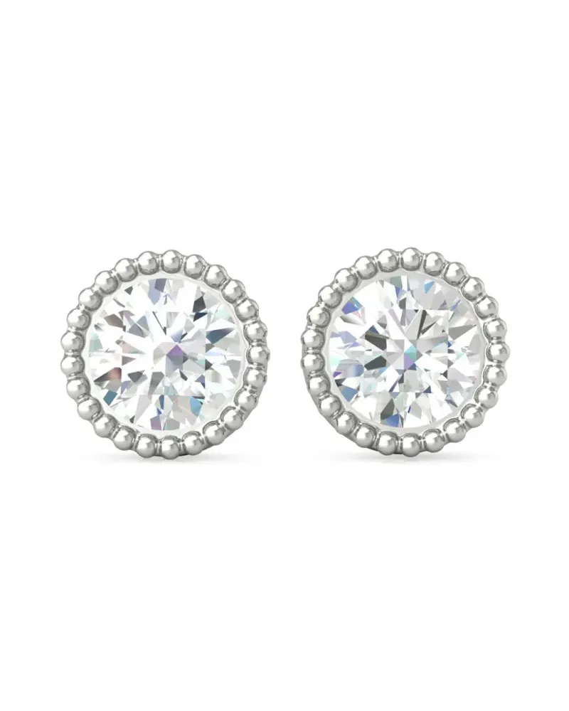 VEYNOU 14kt Kate Weißgoldohrstecker mit Diamant - Silber Silber