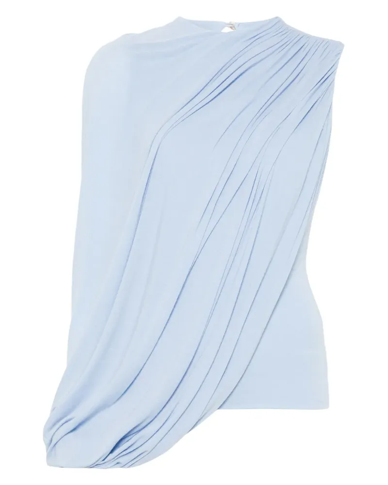 MANURÍ Drapierte Bluse - Blau Blau