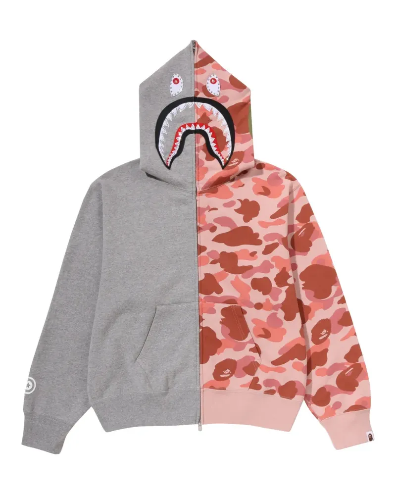 BAPE 1st Camo Hai-Kapuzenjacke mit Kristallen - Grau Grau
