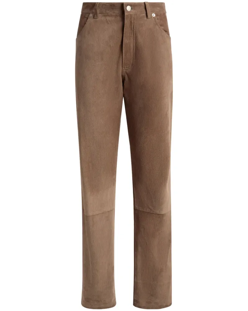 Bally Straight-Leg-Hose aus Cord - Braun Braun
