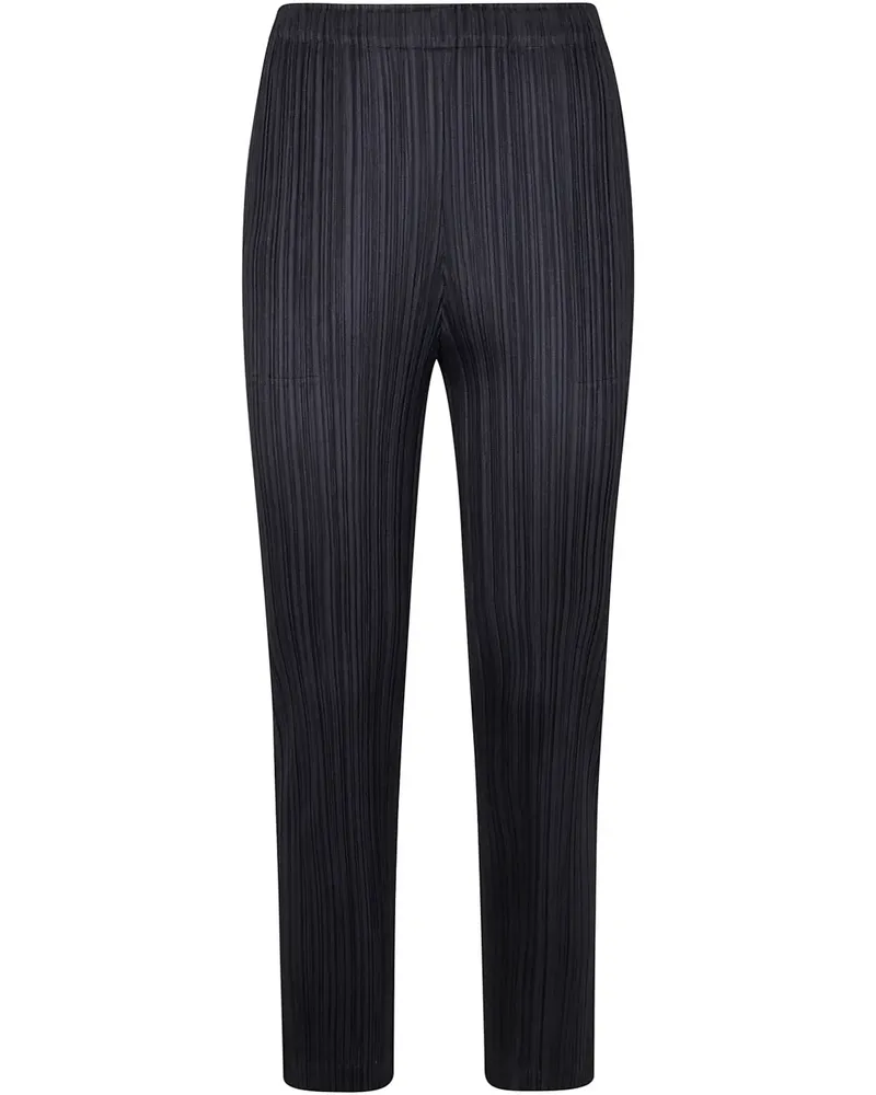 Issey Miyake Plissierte Hose - Schwarz Schwarz