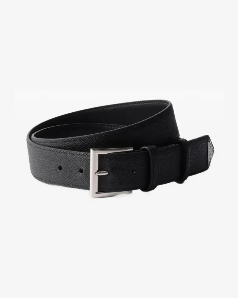 Prada Gürtel aus Saffiano-Leder - Schwarz Schwarz