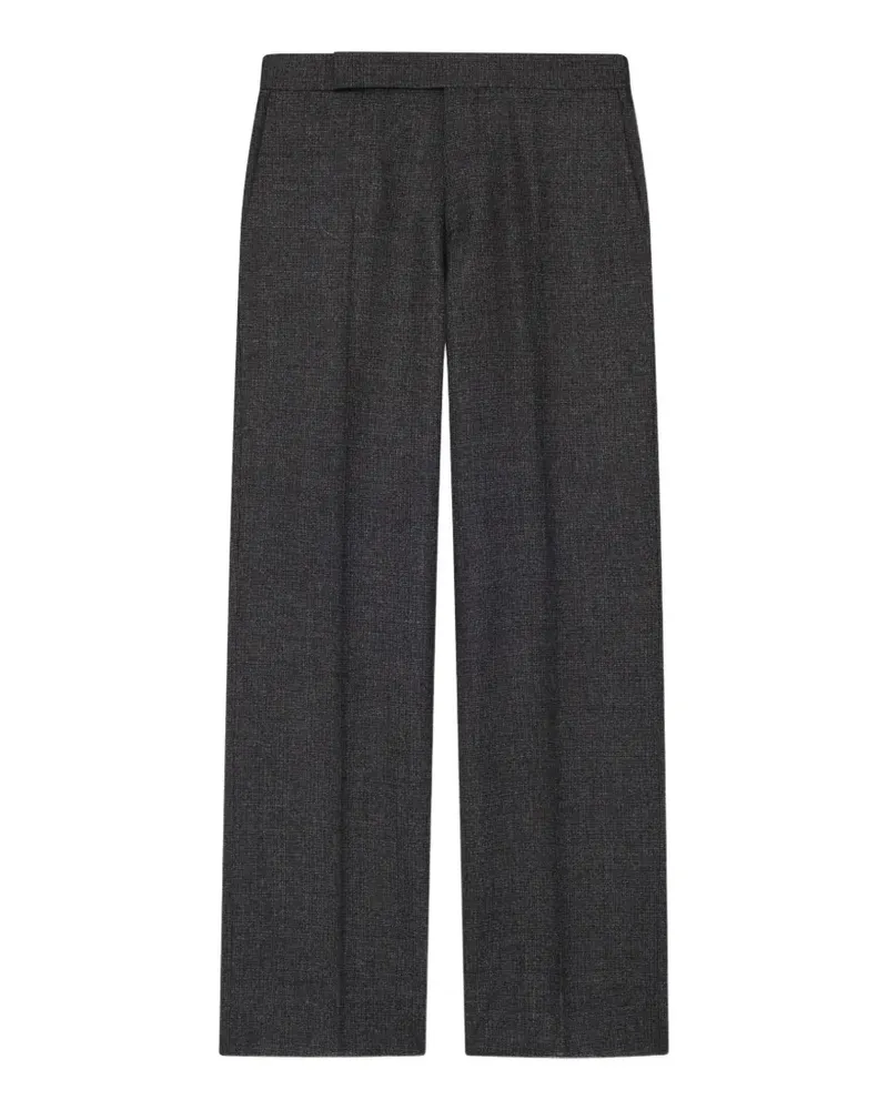 LARDINI flat-front straight-leg trousers - Grau Grau
