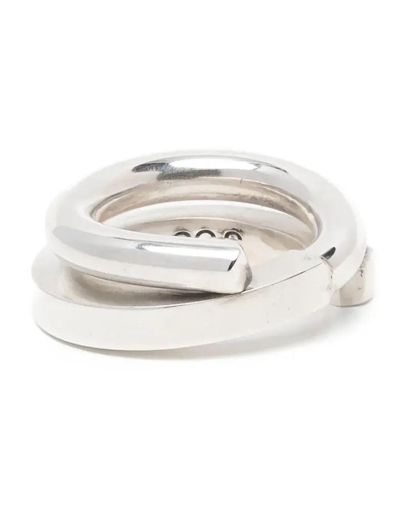 CC-Steding Square/round coil ring - Silber Silber