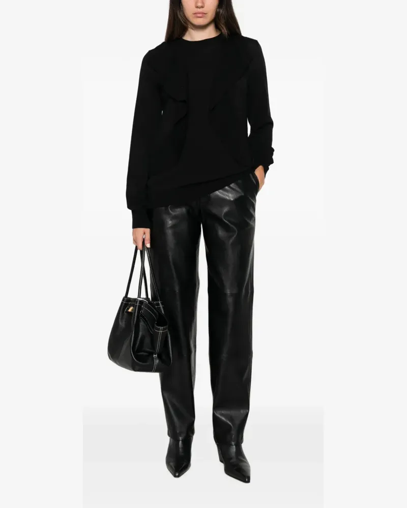 Liviana Conti ruffled sweater - Schwarz Schwarz