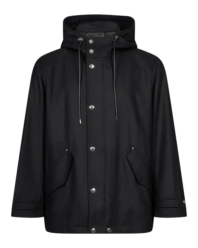 MACKINTOSH hooded press-stud coat - Schwarz Schwarz