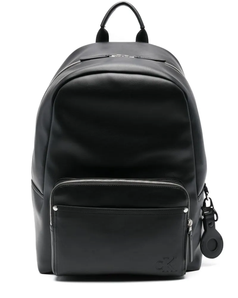 Calvin Klein Rucksack aus Faux-Leder Schwarz