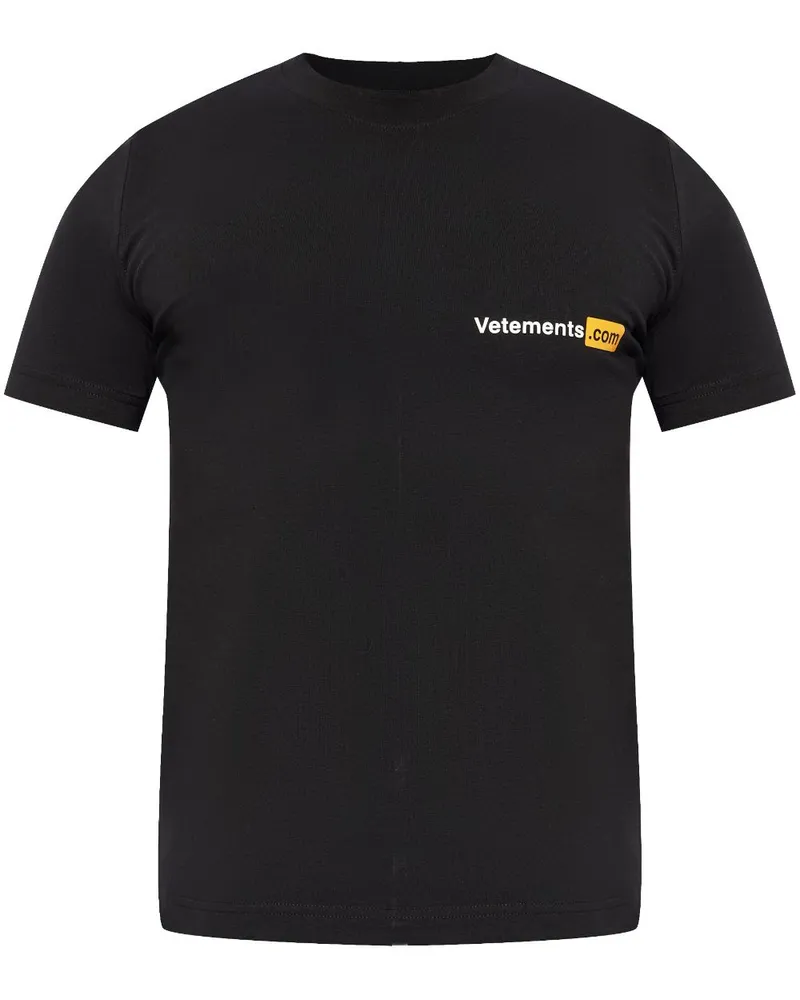 VETEMENTS T-Shirt mit Logo-Print - Schwarz Schwarz