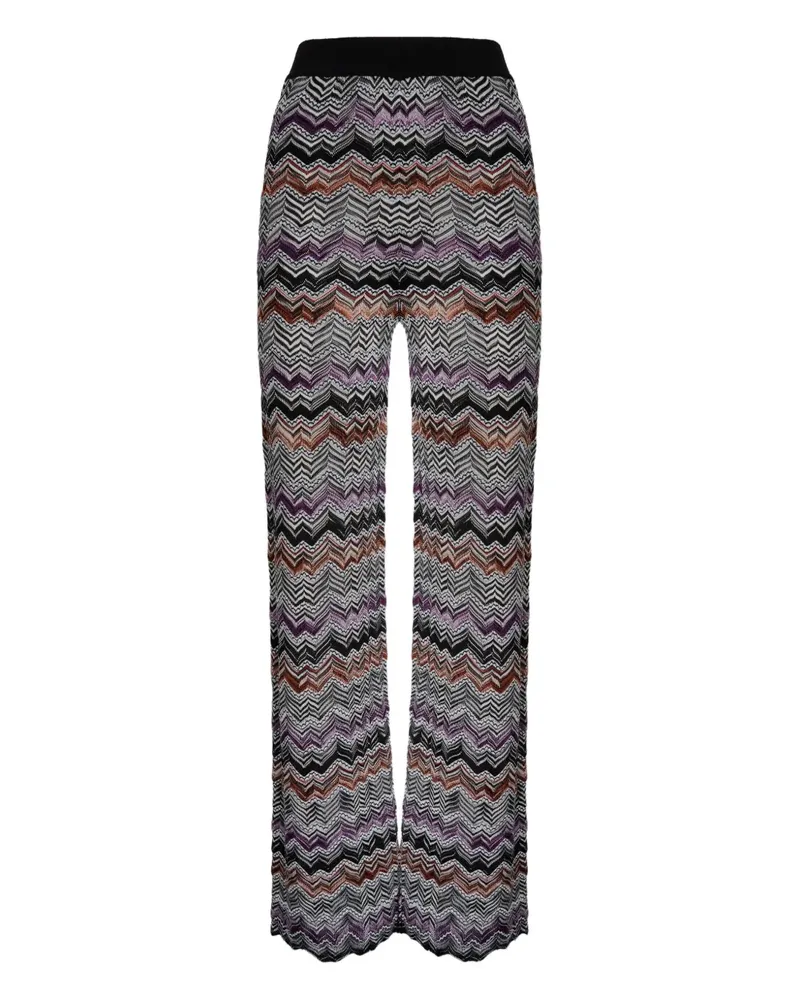 Missoni Strickhose mit Zickzackmuster - Schwarz Schwarz
