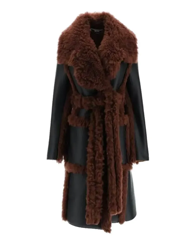 Stella McCartney Mantel mit Gürtel - Schwarz Schwarz