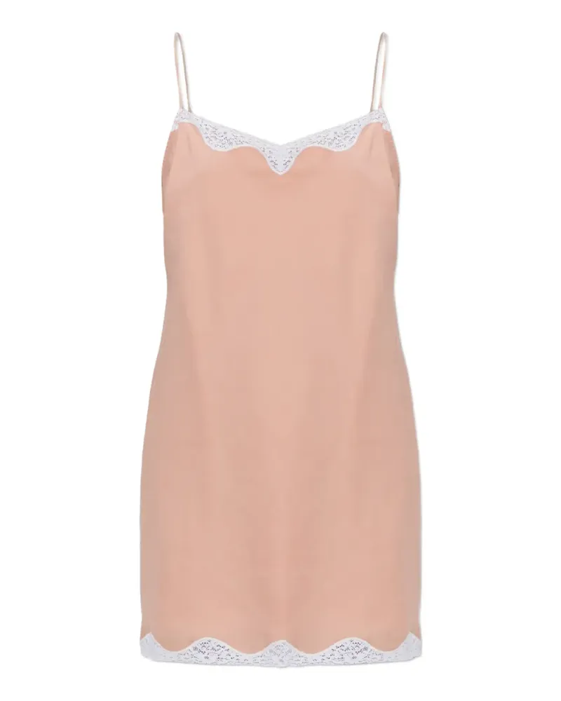 Posse Tabitha lace-trim mini dress - Rosa Rosa