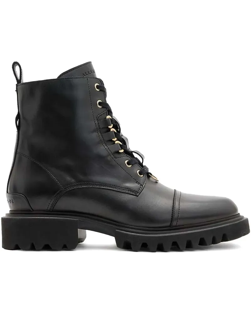 AllSaints Stiefeletten aus Leder - Schwarz Schwarz