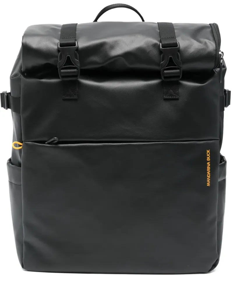 Mandarina Duck Rucksack mit Logo - Schwarz Schwarz