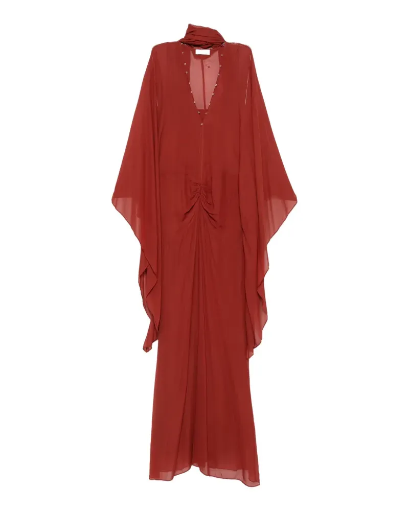 De La Vali Florencia Maxikleid mit Raffungen - Rot Rot