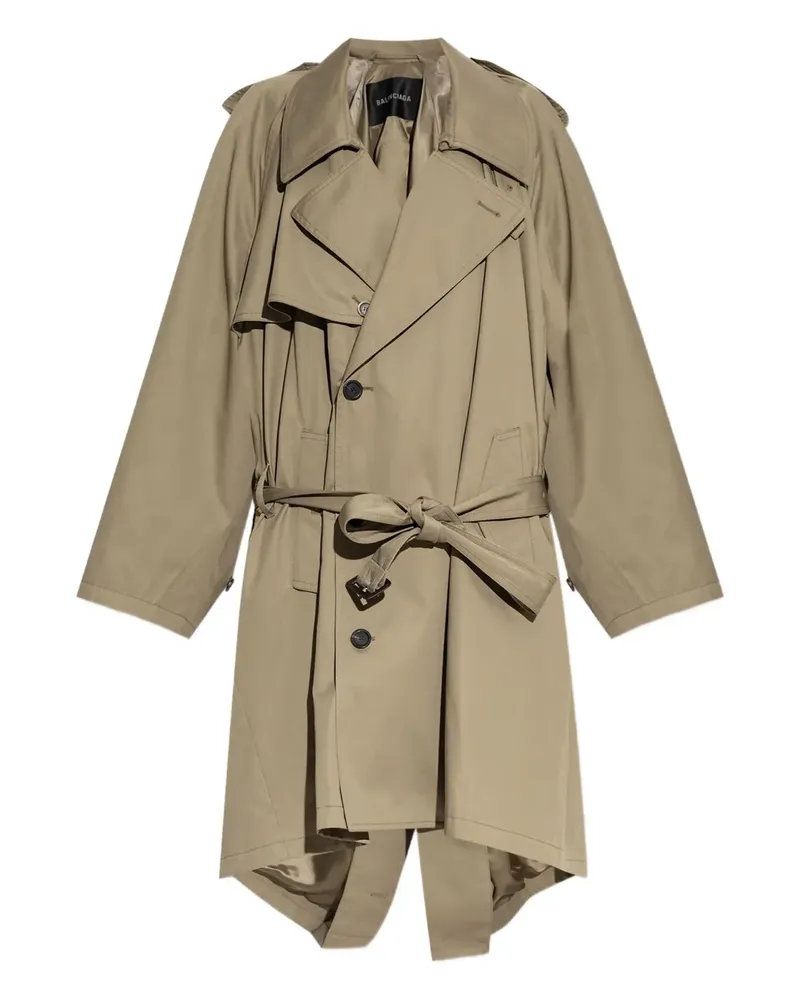 Balenciaga Trenchcoat mit Gürtel - Nude Nude