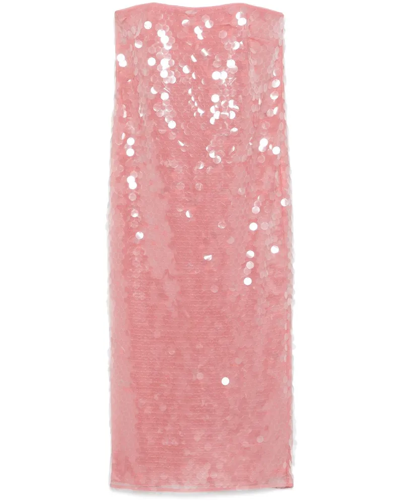 STAUD Casey Midikleid - Rosa Rosa