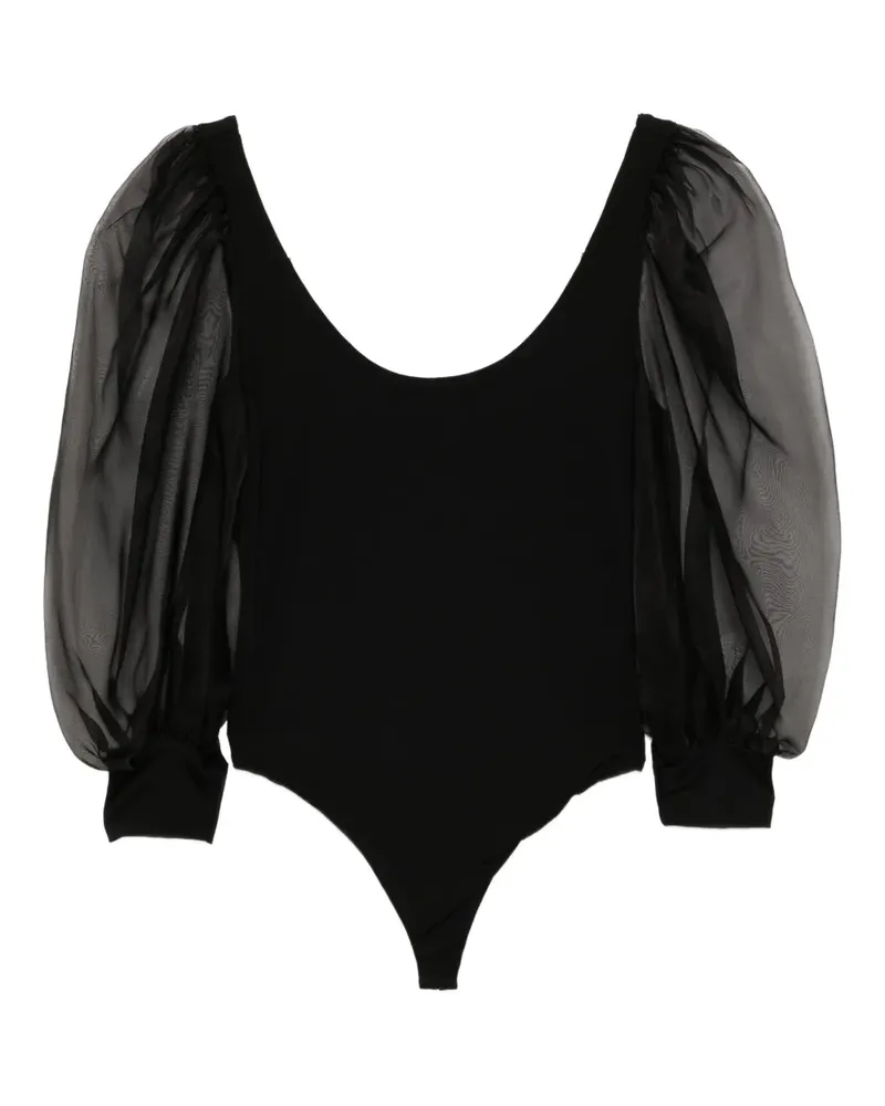 Alice + Olivia Langärmeliger Body - Schwarz Schwarz