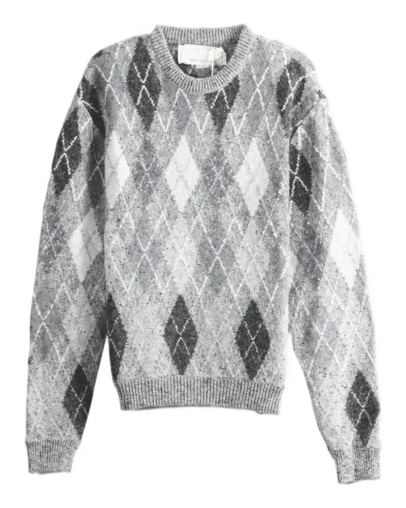 ERL argyle-knit sweater - Grau Grau
