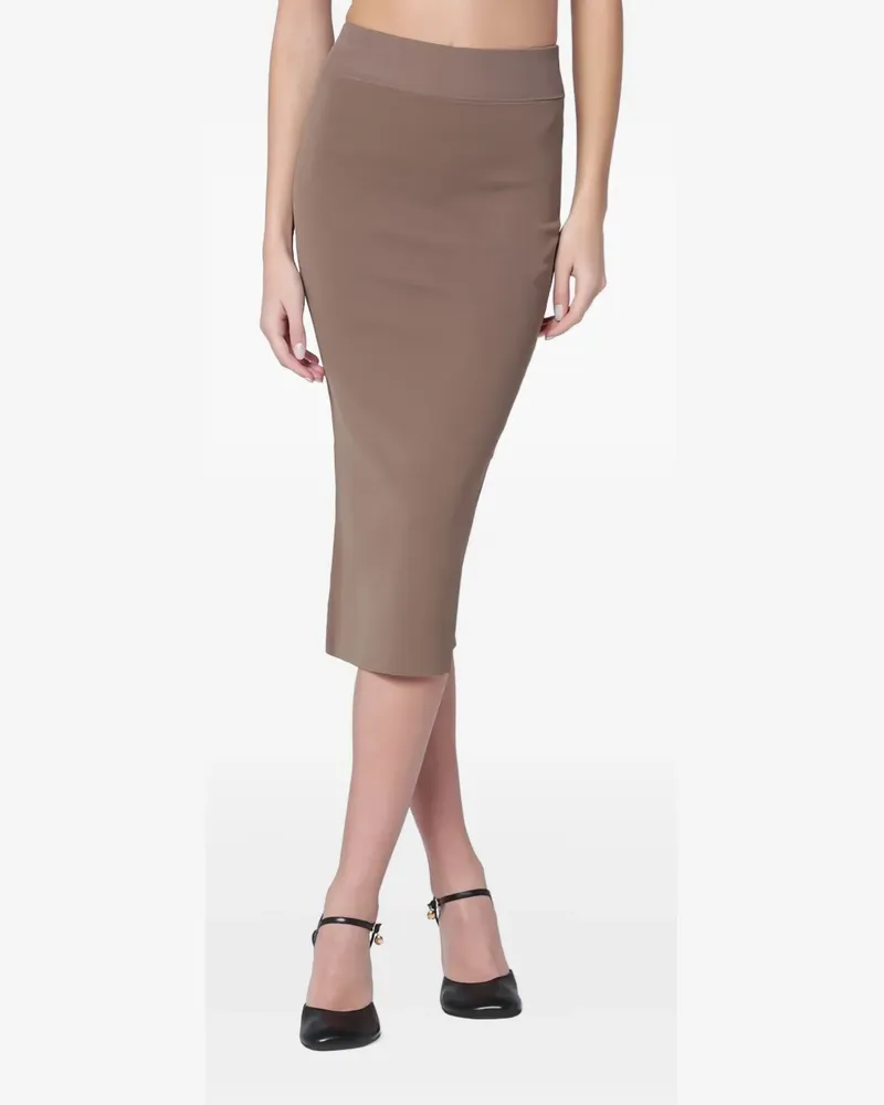 Entire Studios ribbed-knit pencil skirt - Braun Braun