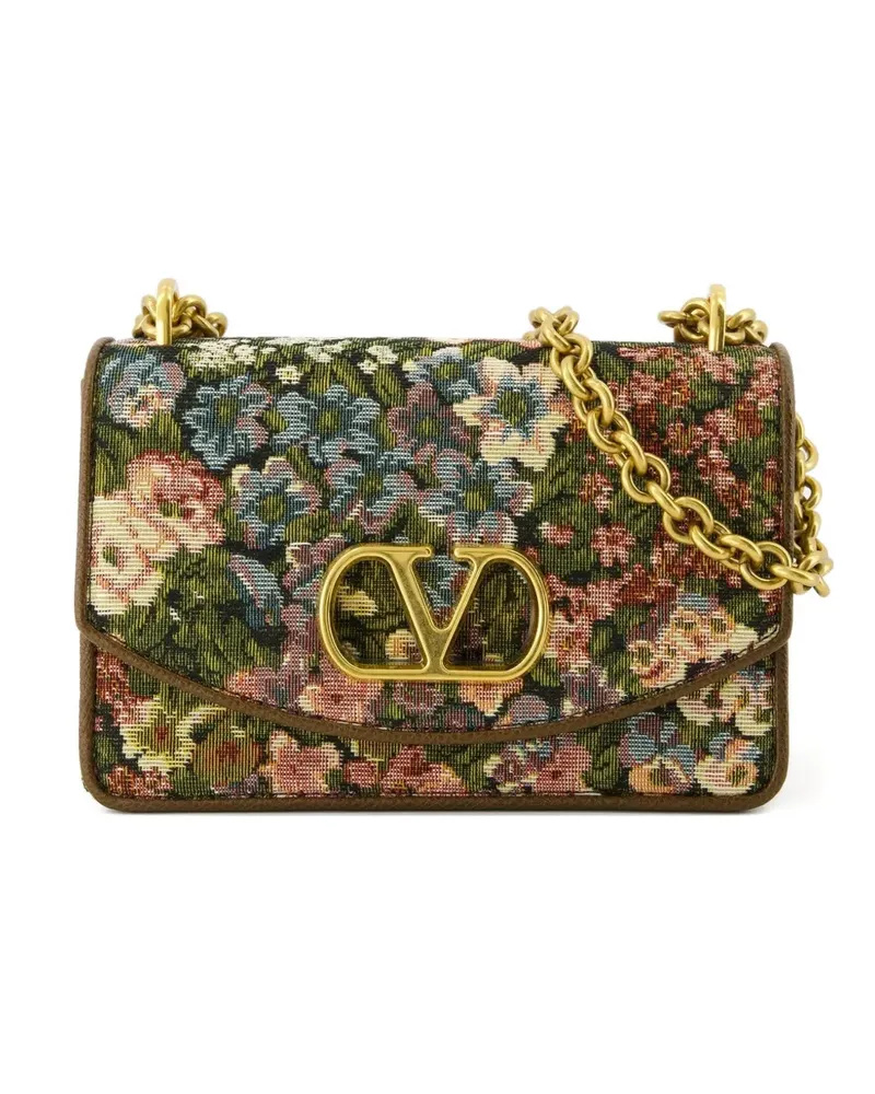 Valentino Garavani Vain floral appliqué shoulder bag - Grün Grün