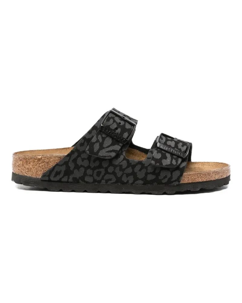 Birkenstock Arizona leopard-print sandals - Schwarz Schwarz