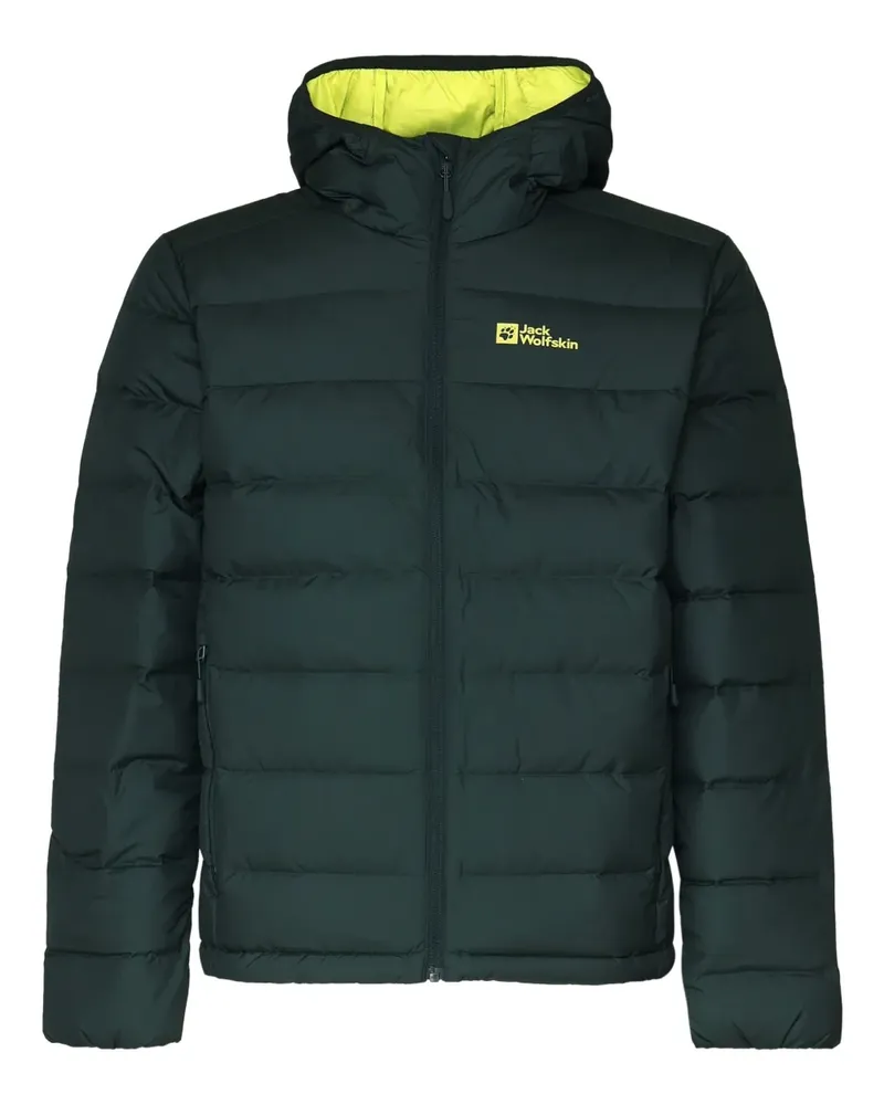 Jack Wolfskin Wattierte Ather Kapuzenjacke - Grün Grün