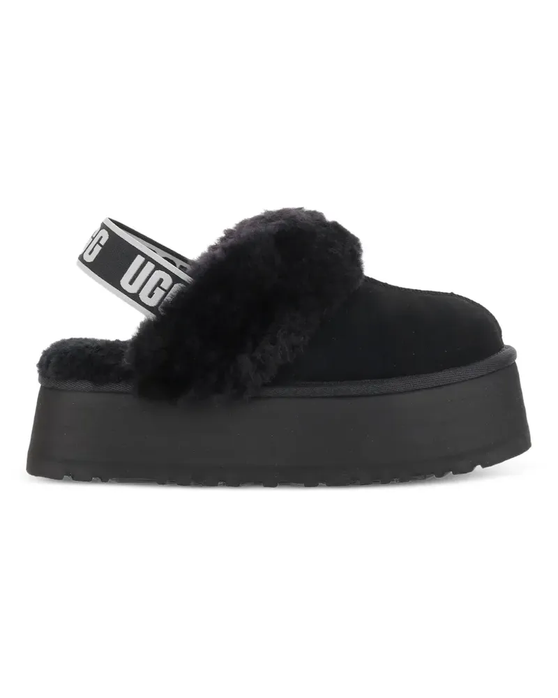 UGG shearling-trim platform slippers - Schwarz Schwarz