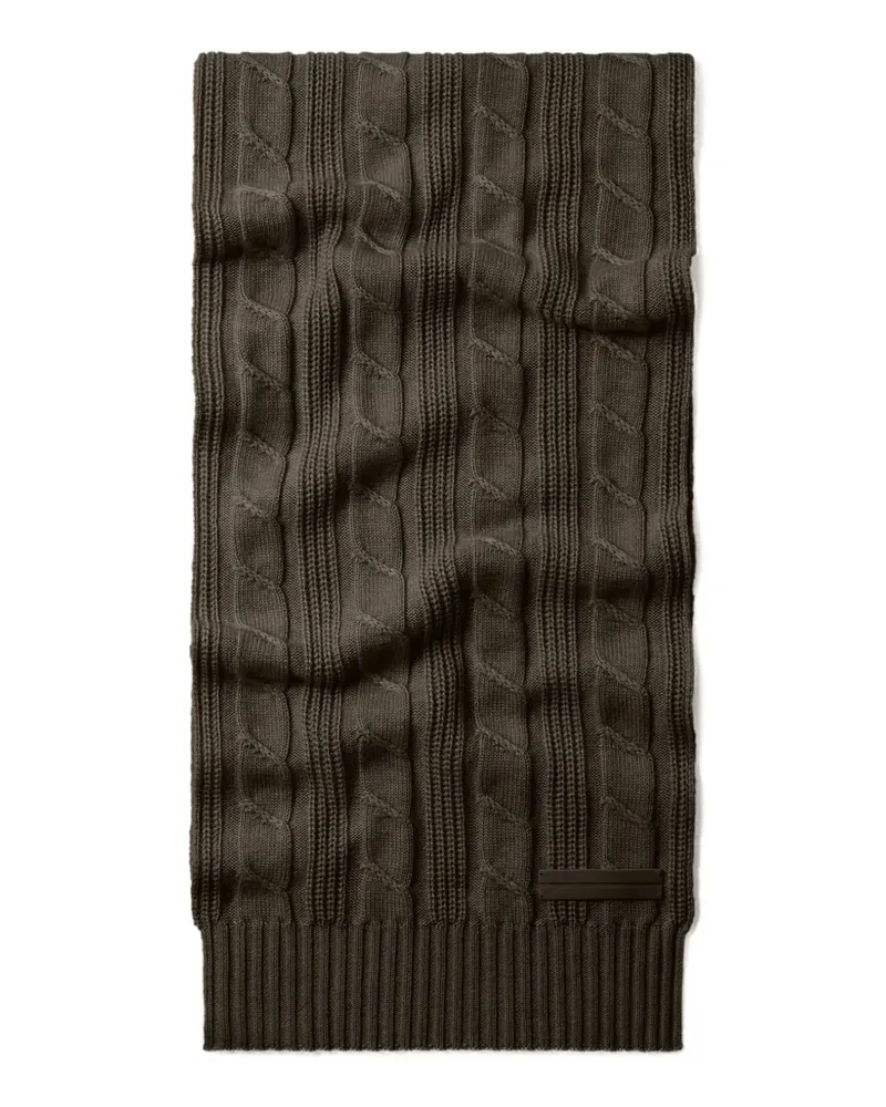 Ermenegildo Zegna dark olive green mélange Oasi cashmere scarf - Grün Grün