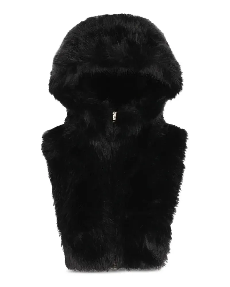 Herno Balaklava aus Faux Fur - Schwarz Schwarz