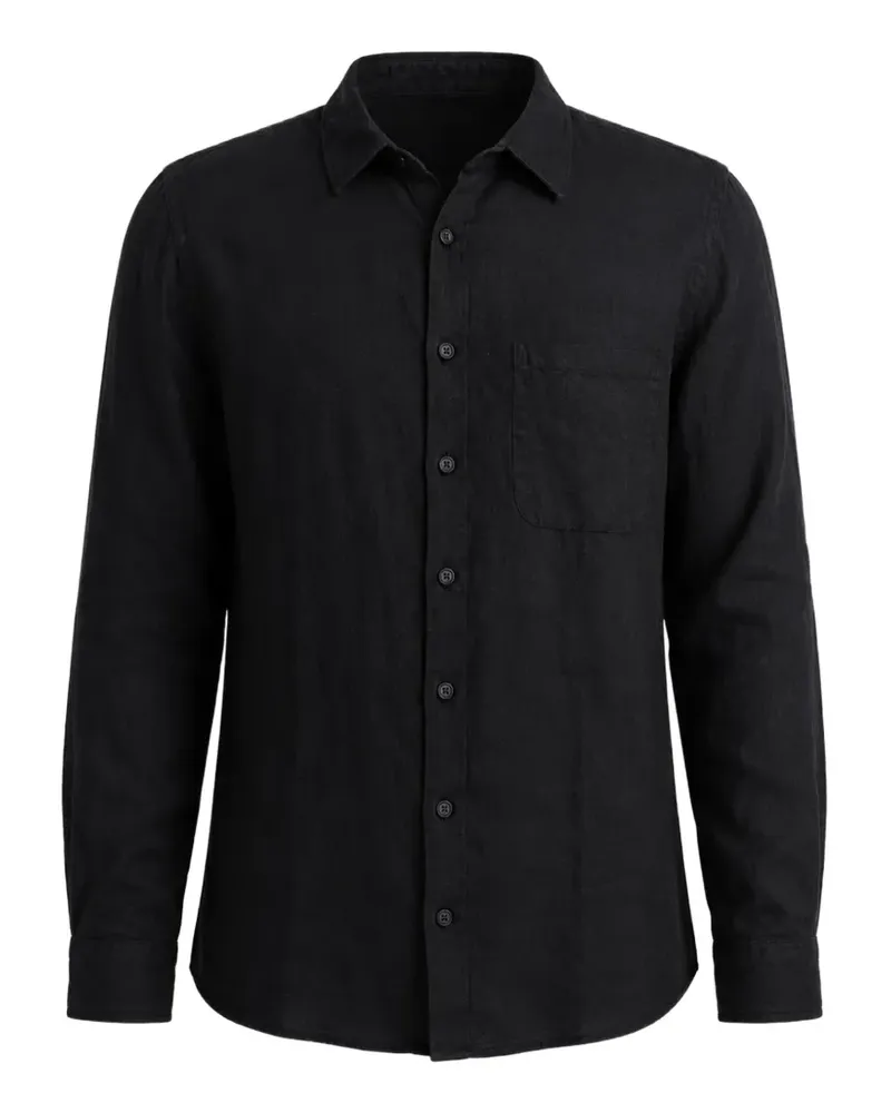 Hannes Roether chest-pocket long-sleeve shirt - Schwarz Schwarz