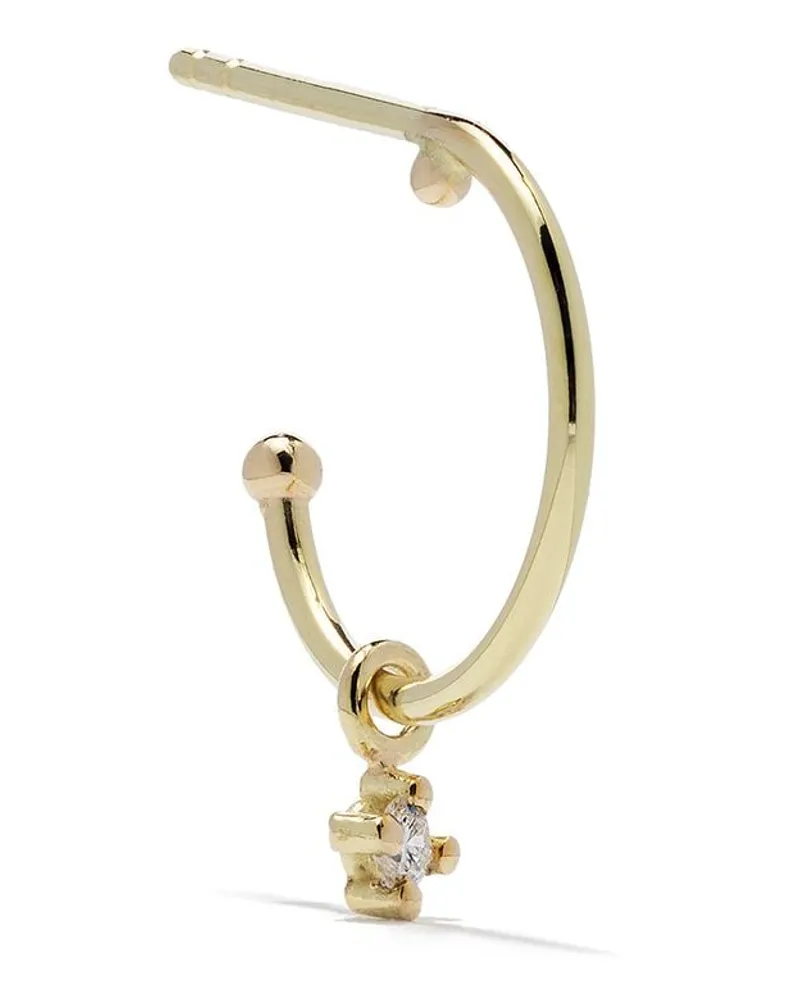 Wouters & Hendrix 18kt Goldcreole mit Diamanten Gold