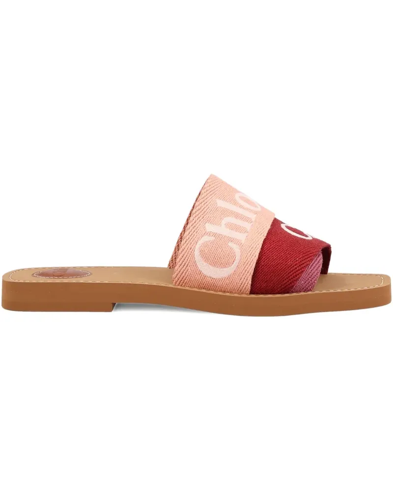 Chloé logo-embellished sandals - Rosa Rosa