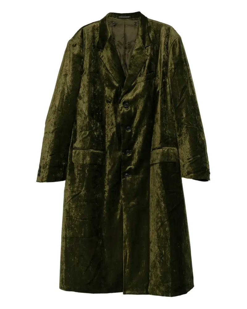 Yohji Yamamoto velvet tailored coat - Grün Grün
