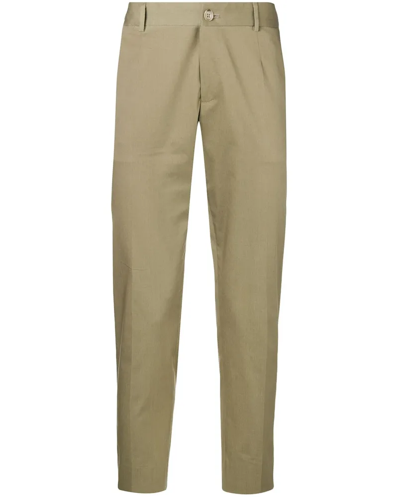 Dolce & Gabbana Chino mit Logo-Schild - Grün Grün
