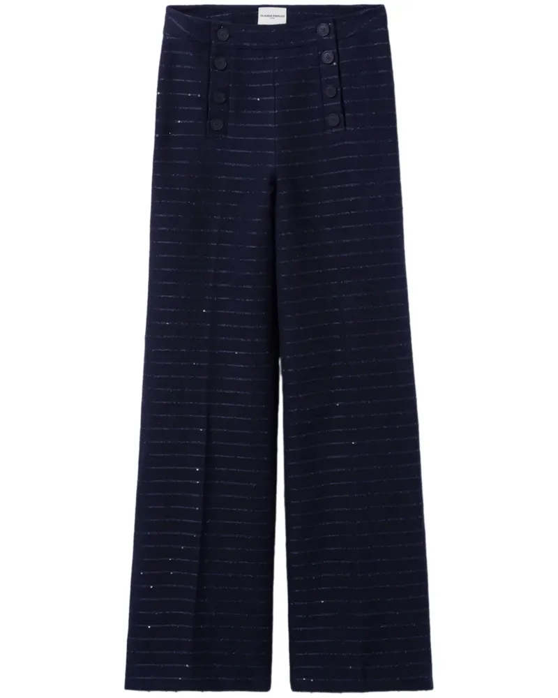 Claudie Pierlot Gestreifte Hose - Blau Blau