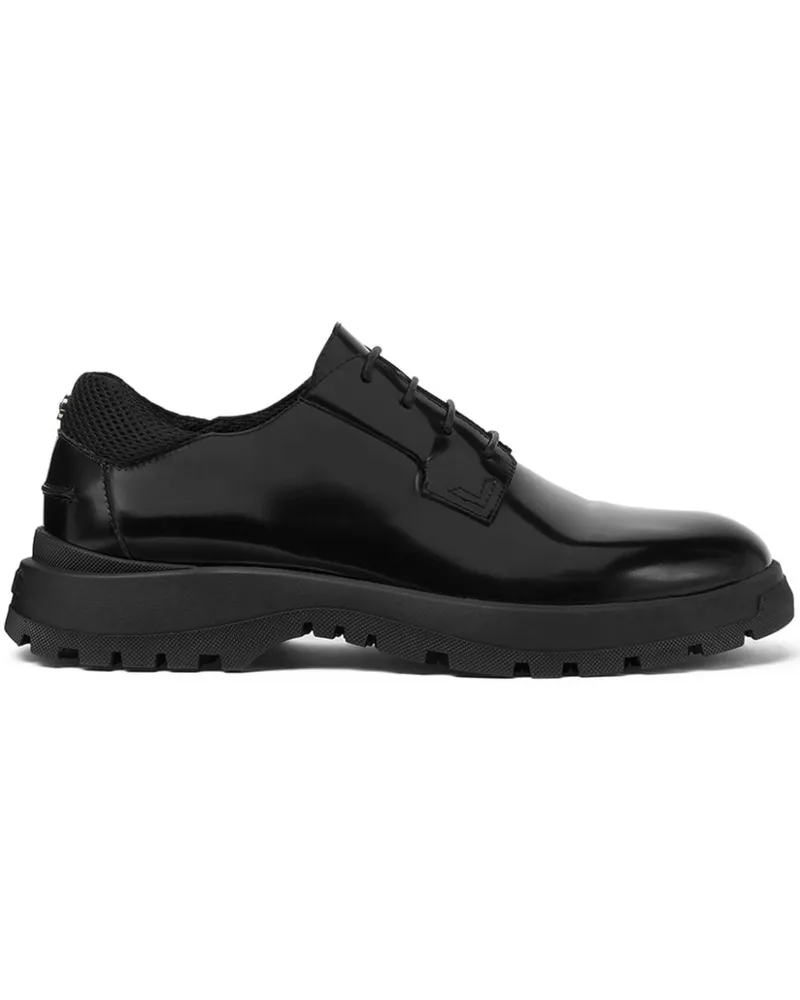 Versace Derby-Schuhe aus Lackleder - Schwarz Schwarz