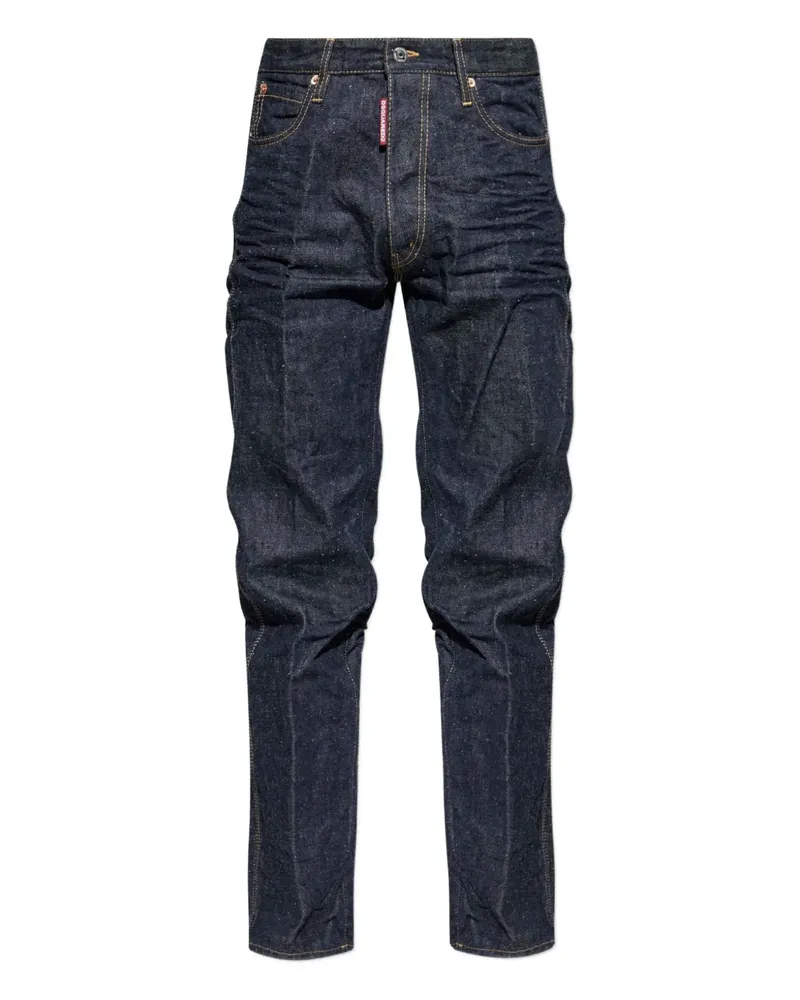 Dsquared2 button fastening ruched trousers - Blau Blau
