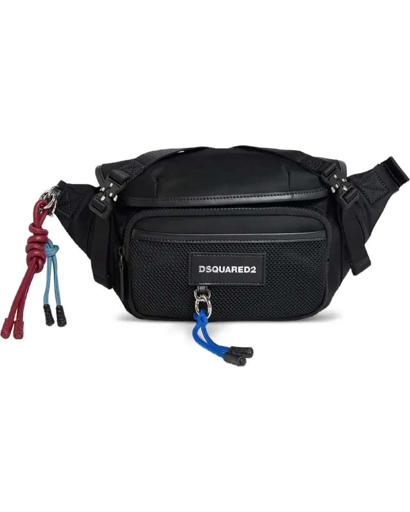 Dsquared2 Gürteltasche mit Mesh-Einsatz - Schwarz Schwarz
